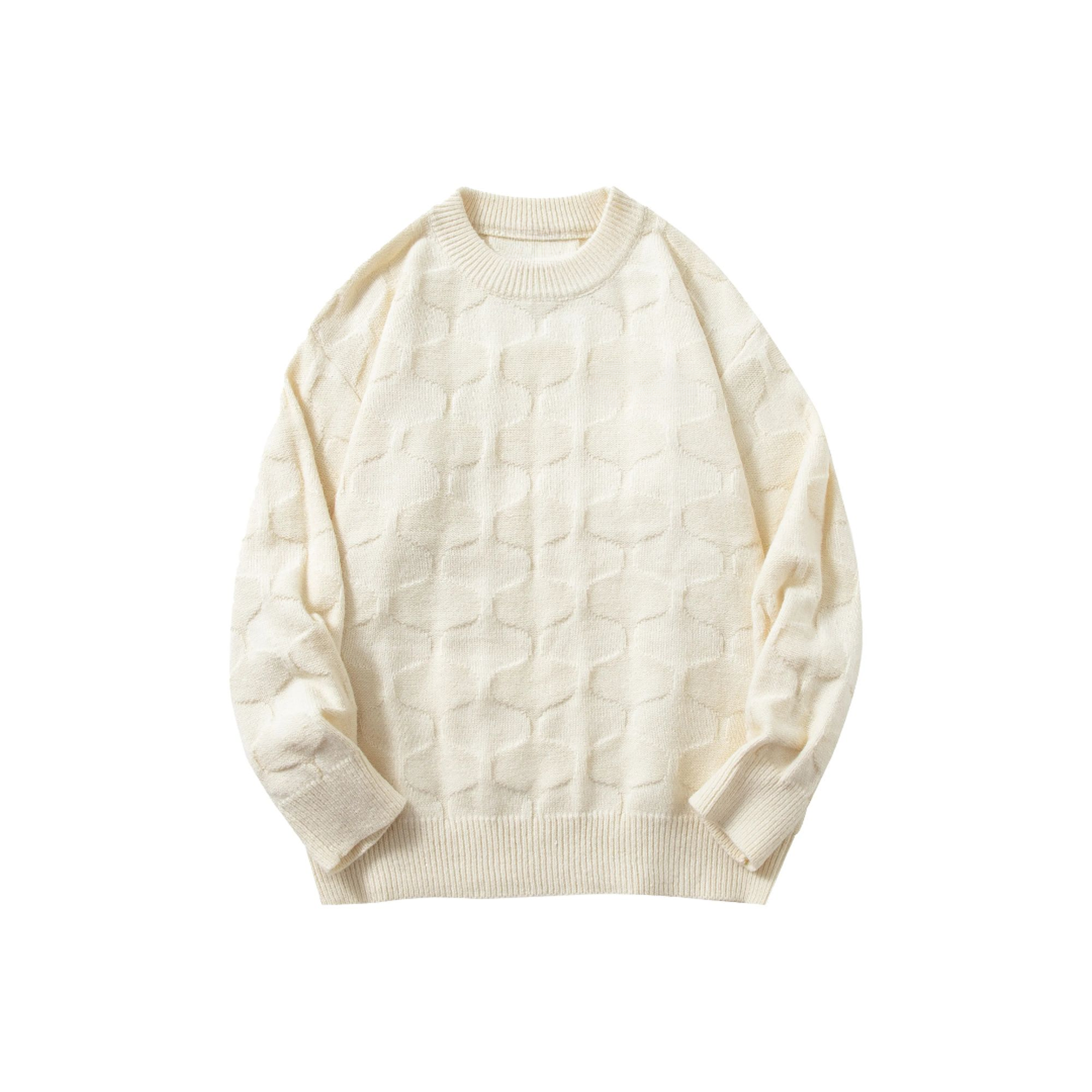 套头长袖美式复古高街户外圆领针织衫毛衣309