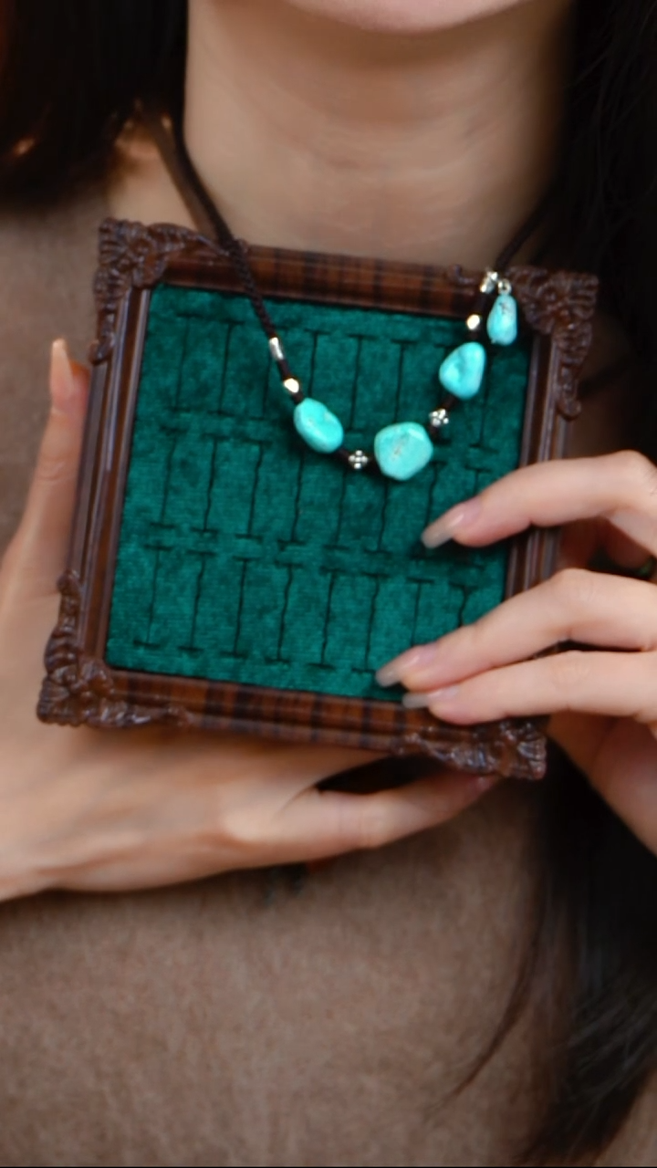 未镶嵌绿松石项链绿松