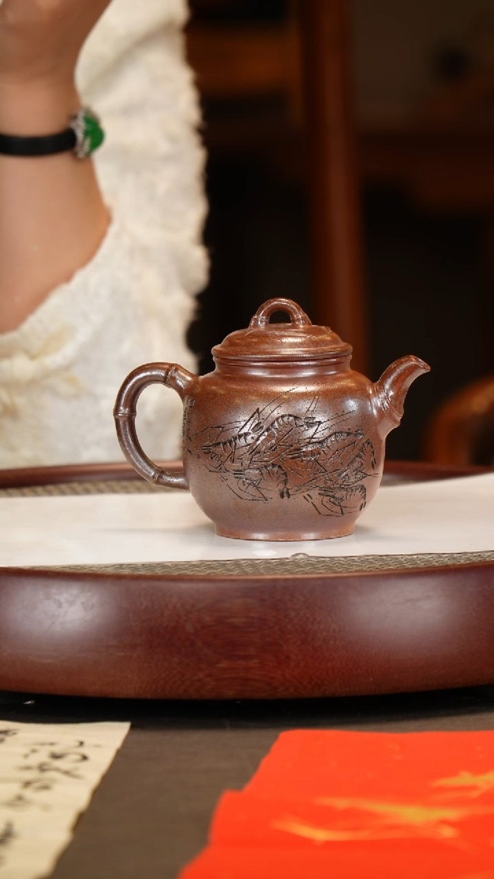 【闪购商品】紫砂茶壶【范菊英】隧道窑秀竹