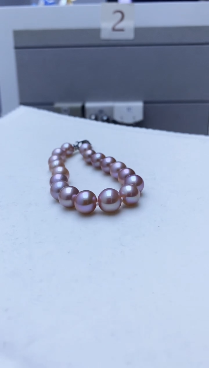 【闪购商品】淡水珍珠耳饰18K金镶嵌14手链