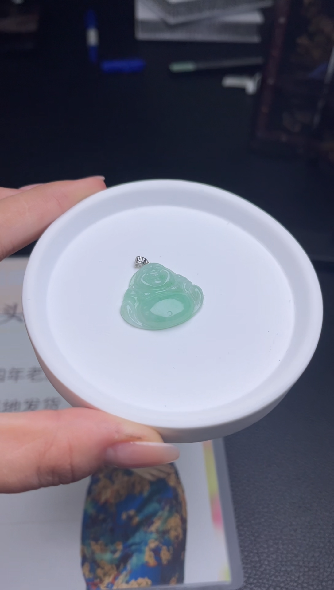 【闪购商品】翡翠颈饰18K金镶嵌A400多样性发一件/配绳子