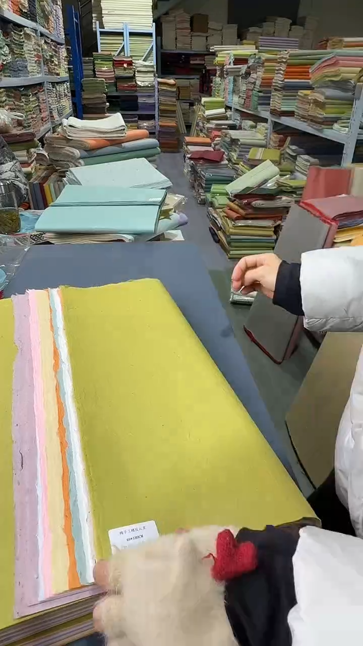 纯手工六尺对开十色50张云龙皮纸