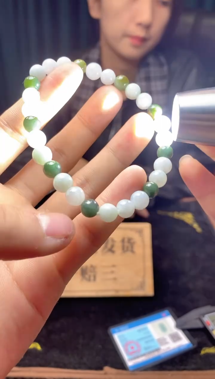 未镶嵌手链翡翠天然缅甸翡翠珠串拍一发一