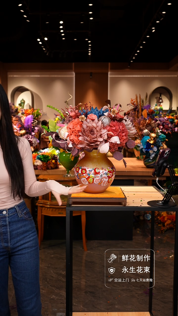 琉璃手工艺品手工花器花束空运包邮送货上门-以图片为准    