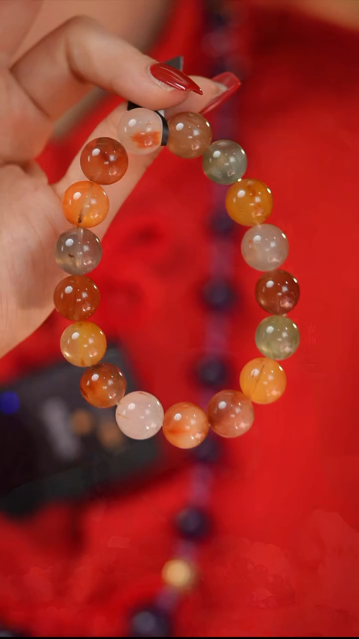 【闪购商品】水晶手串未镶嵌D2980 彩兔毛水晶手串（多样发一）