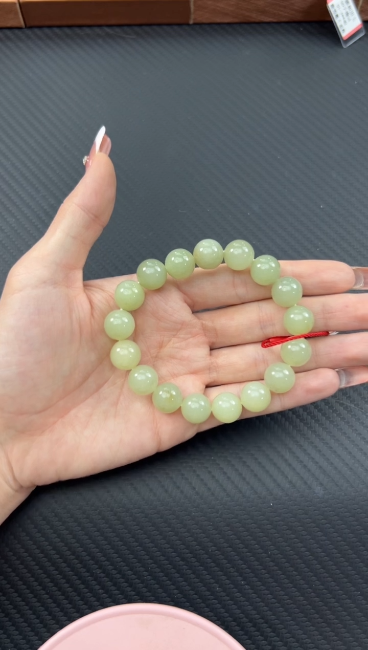 【闪购商品】和田玉手串未镶嵌若羌微色差卡12手串L