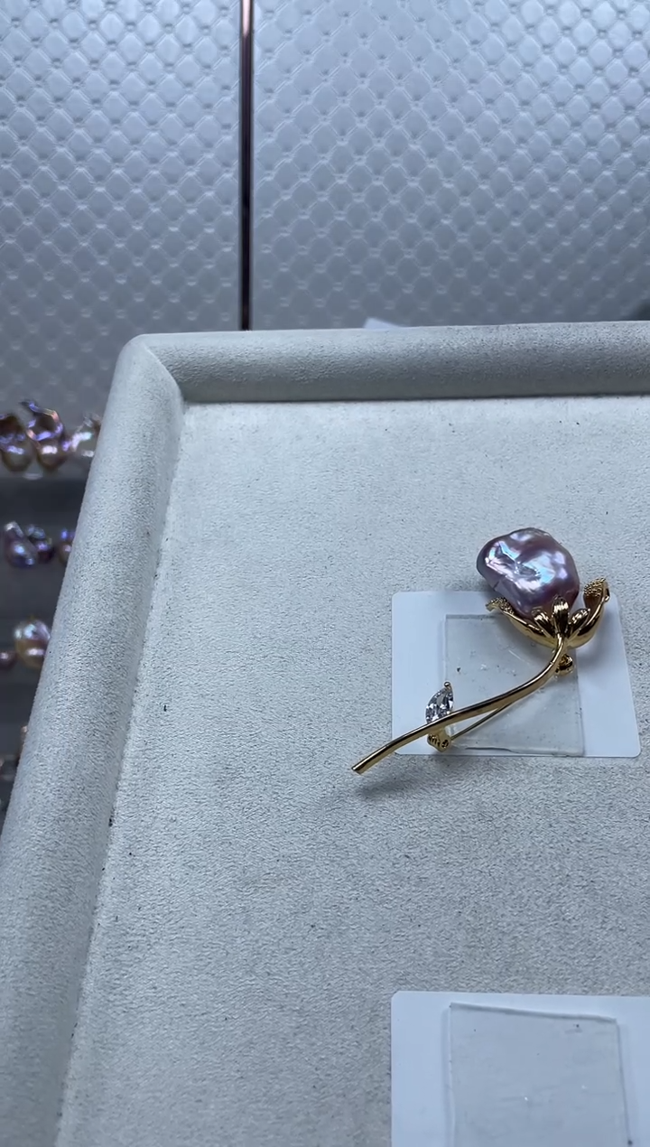 未镶嵌胸针淡水珍珠【纯恬珍珠】