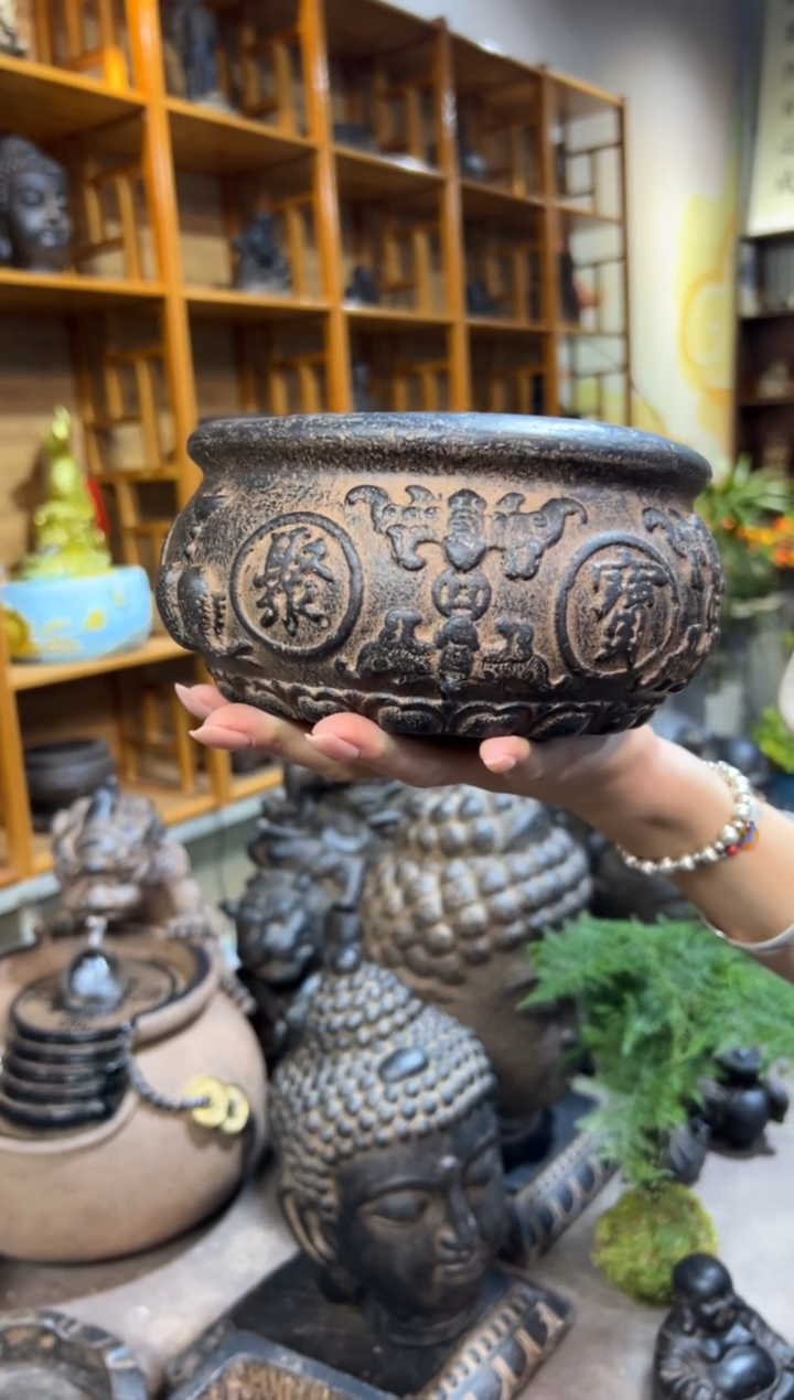 陶土【火山泥】聚宝盆