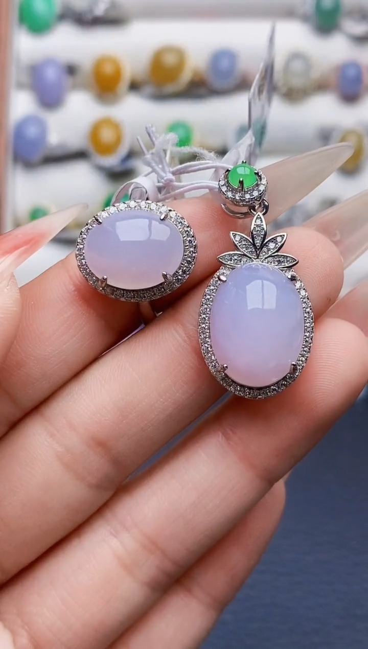 银S925镶嵌戒指翡翠1***伙3829