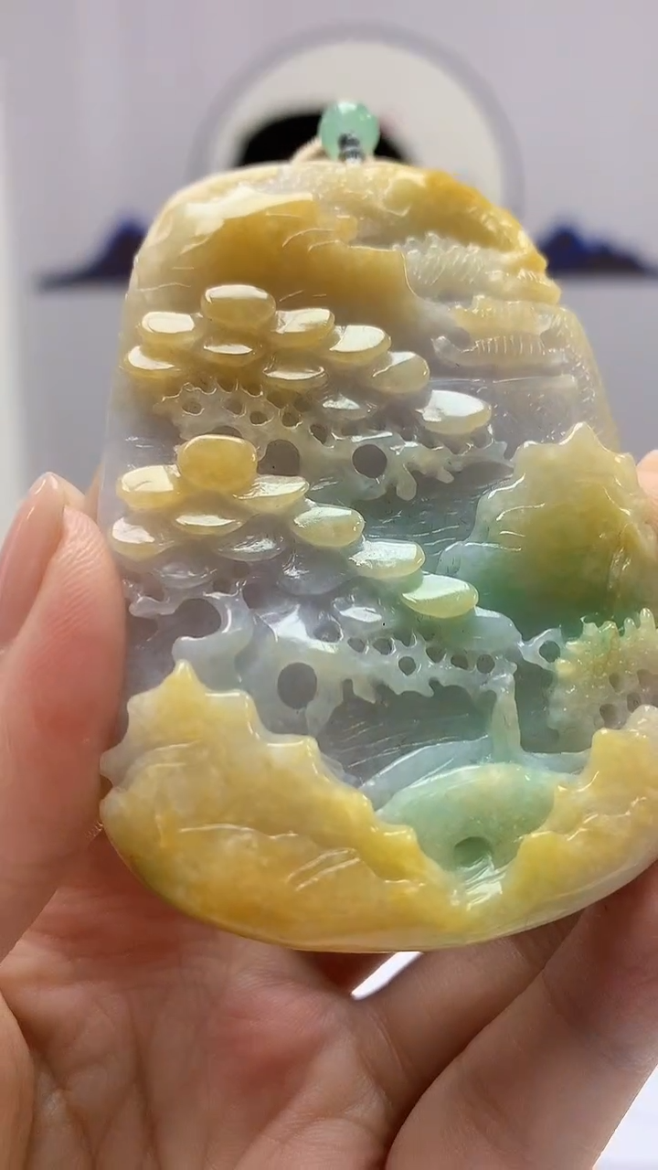 【闪购商品】定制翡翠未镶嵌4812ms-毛货161山水