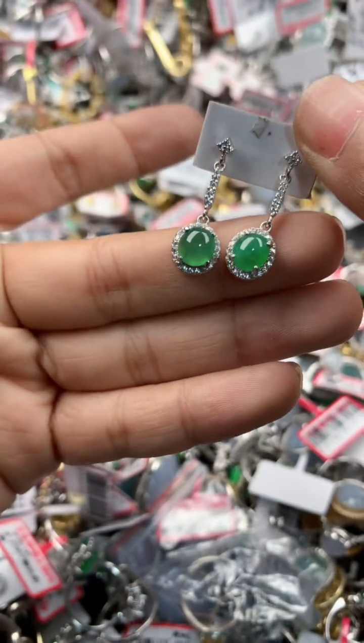 银S925镶嵌戒指翡翠777                10