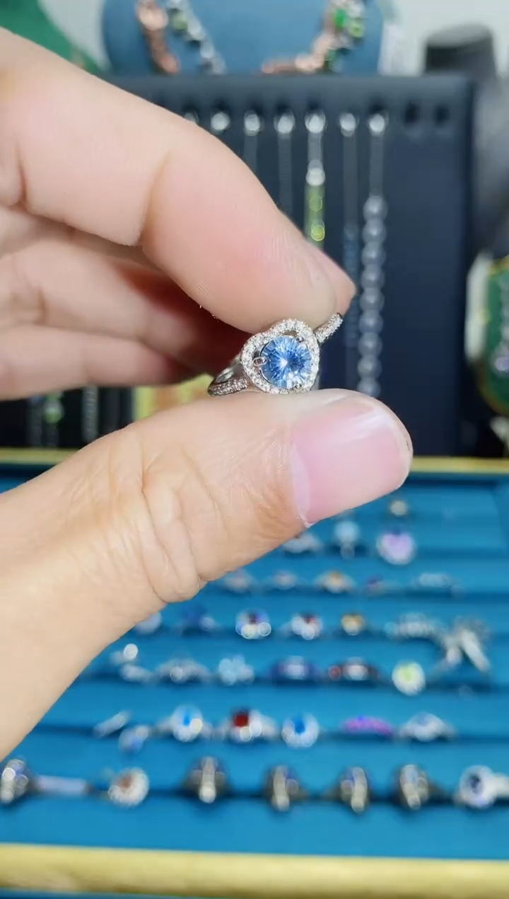 【闪购商品】托帕石戒指银S925镶嵌1121