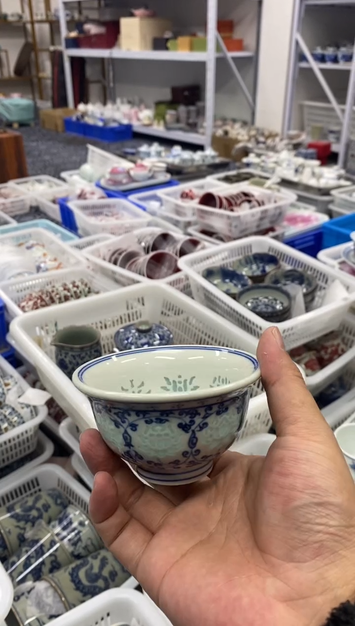 摆件陶景德陶瓷茶具大的容量约100