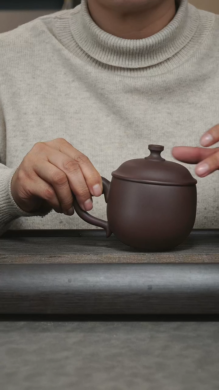 【闪购商品】紫砂茶杯大水潭紫泥将军杯@@GB00312