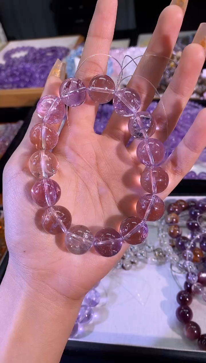 【闪购商品】水晶手链未镶嵌玻利维亚紫水晶15mm+