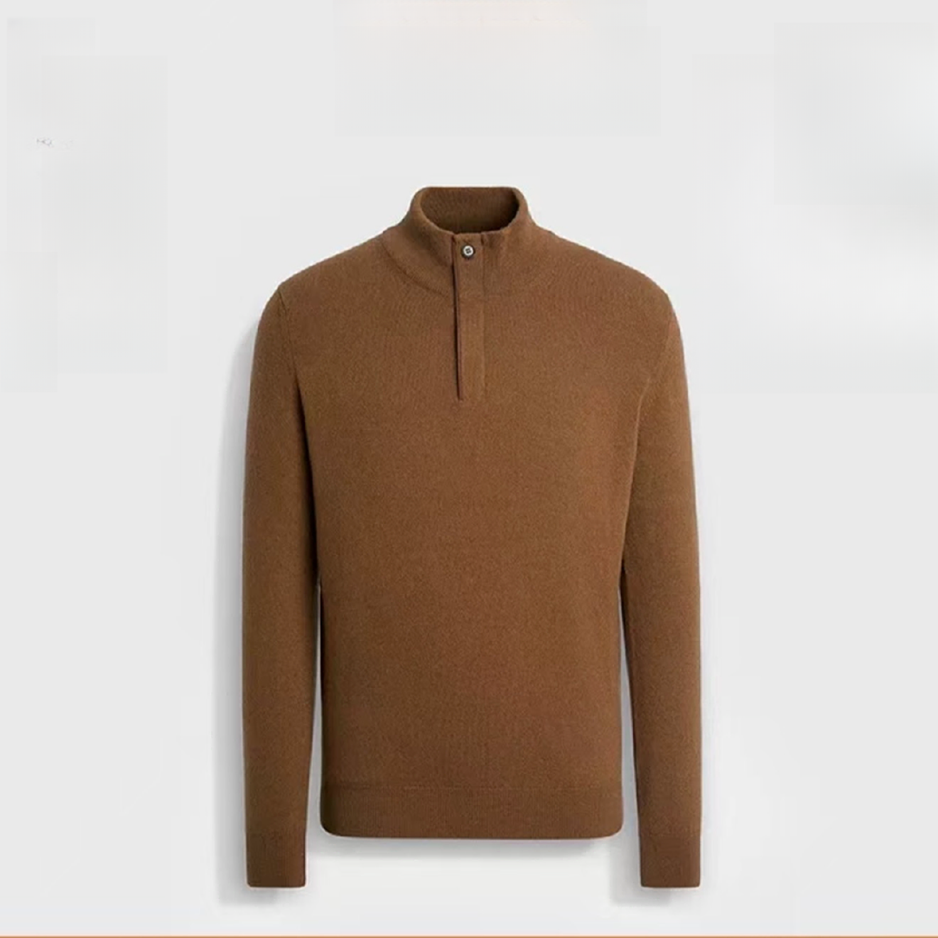 路易·杰尼雅男装 Oasi Cashmere100%美丽诺羊毛拉链精纺毛衣