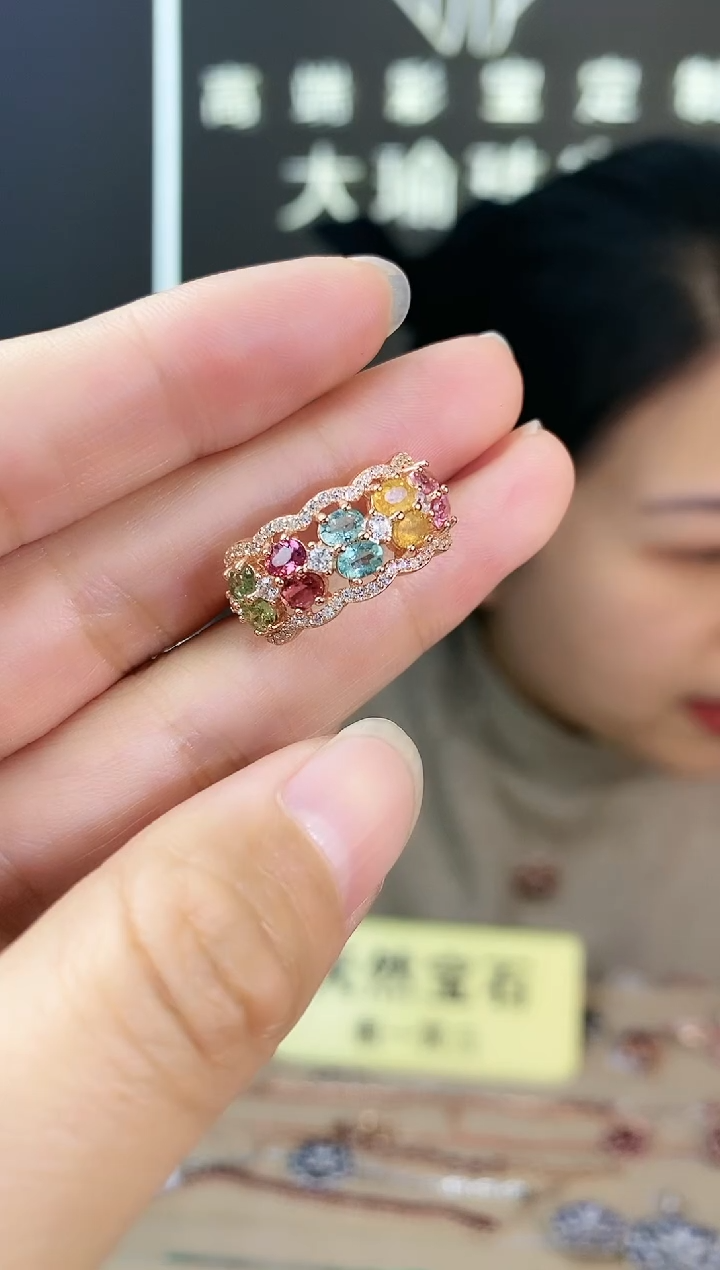 【闪购商品】碧玺手饰银S925镶嵌手饰