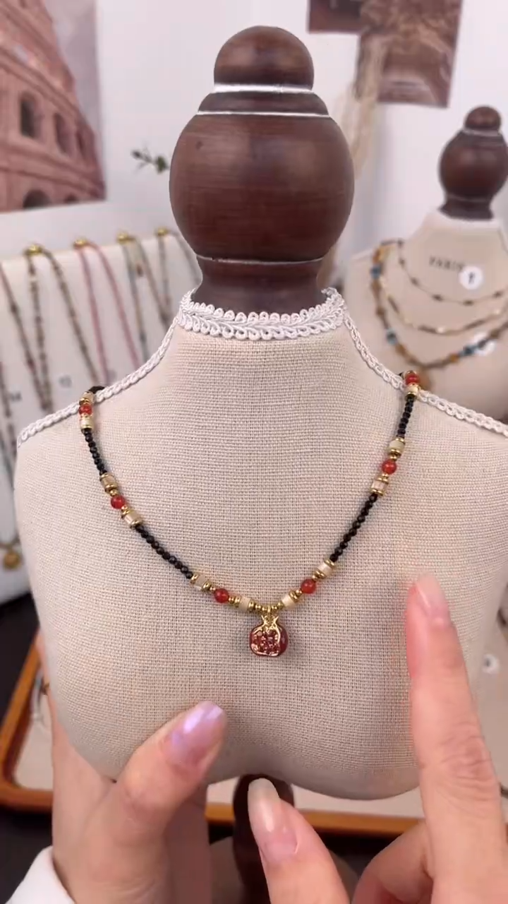 项链钛钢石英质玉1号