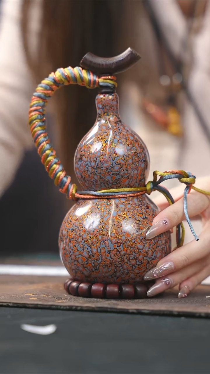 【闪购商品】WM215漆艺酒葫芦不包手串及旋转底座