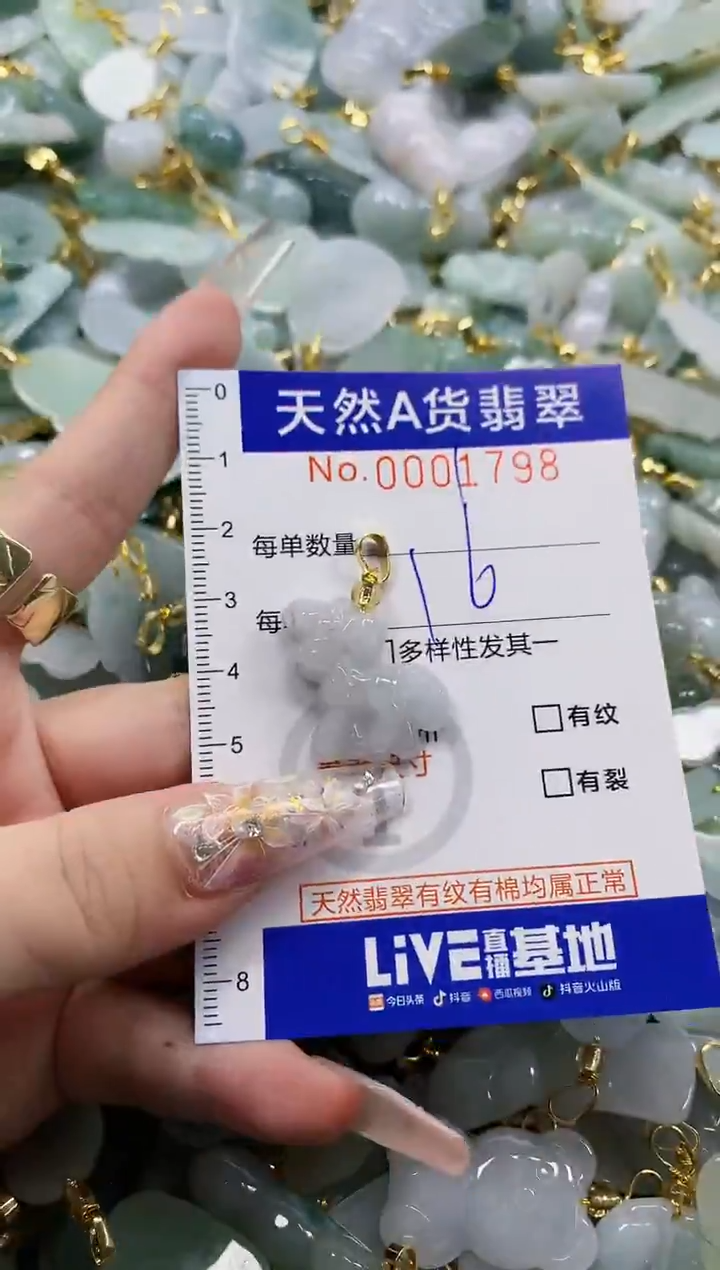 颈饰未镶嵌翡翠A*s天然A货翡翠