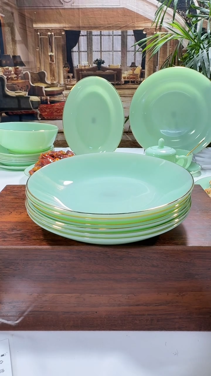 【闪购商品】....8英寸深盘6个  玉瓷【贝美】  