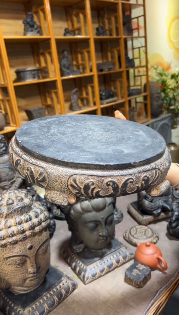 陶土素面万寿藤圆大底座