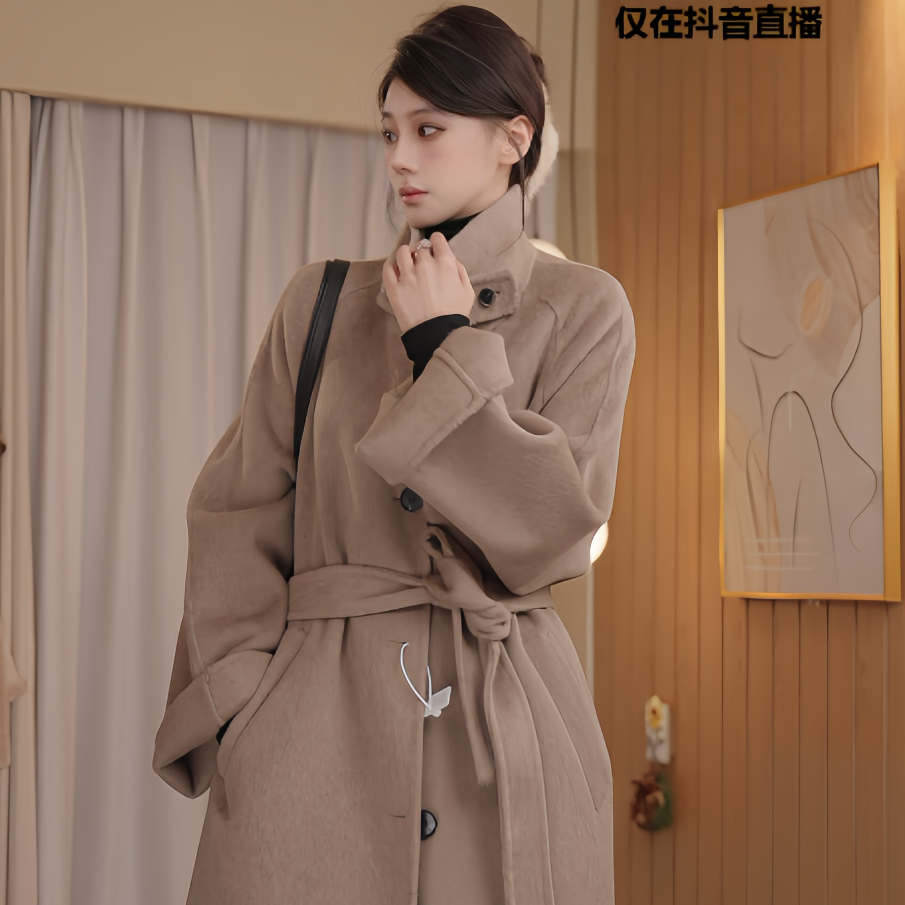 【瑶瑶】长款双面羊毛大衣2025秋冬新款韩版双面呢大衣外套慵懒风