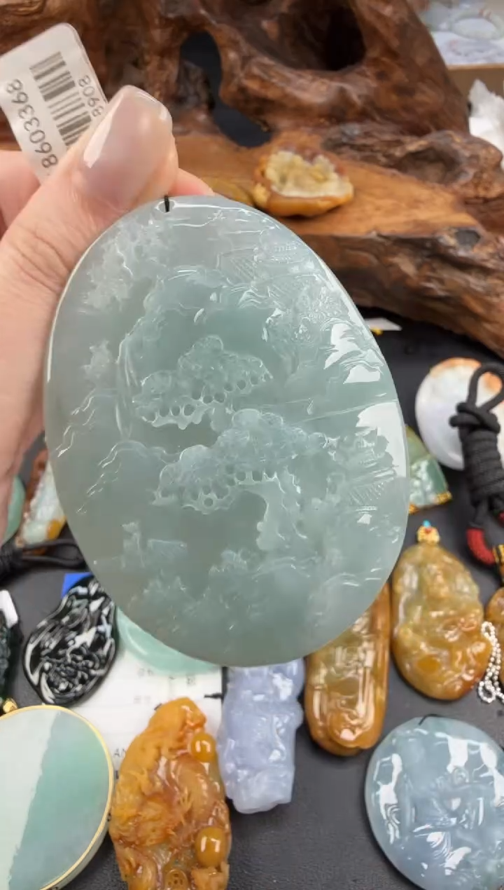 吊坠(不含链)未镶嵌翡翠翡翠饰品-258