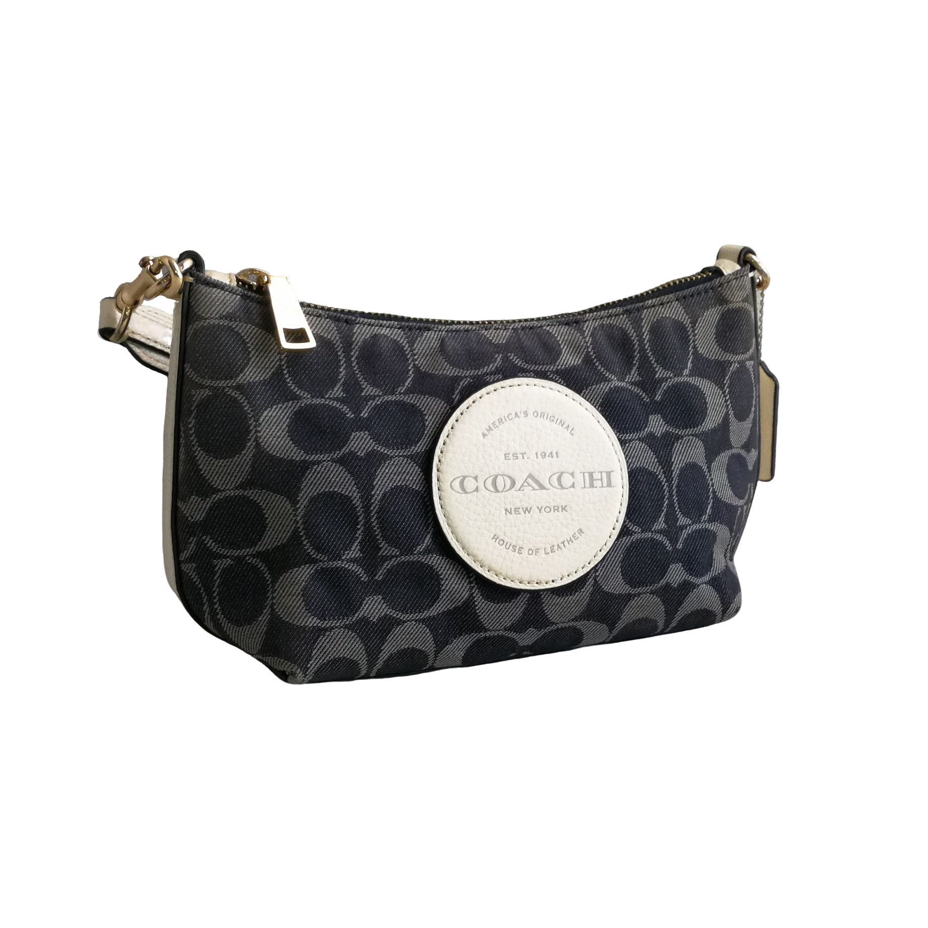 95新  coach 蓝老花单宁麻将包  052608