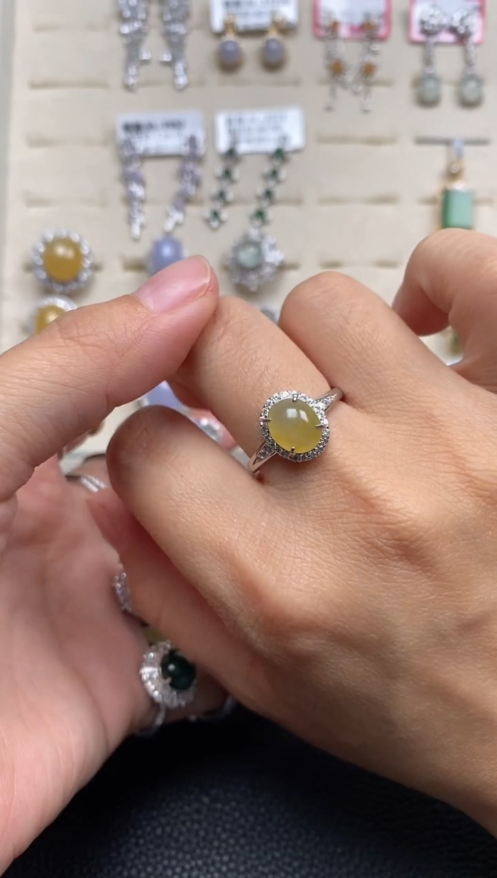 【闪购商品】翡翠戒指银S925镶嵌1111