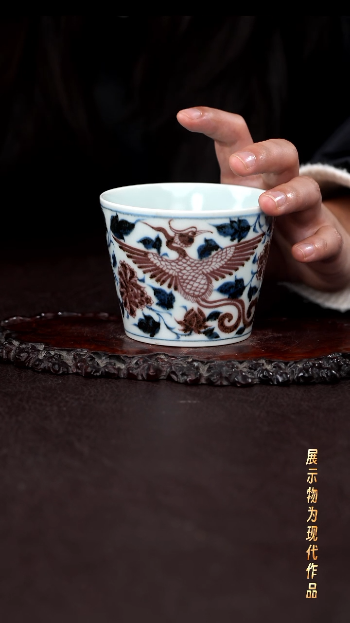 杯子陶景德镇全手工手绘瓷器！