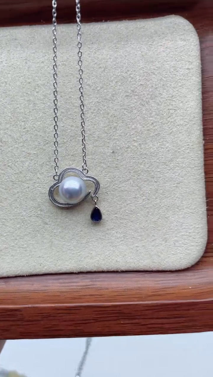 【闪购商品】海水珍珠套链银S925镶嵌17