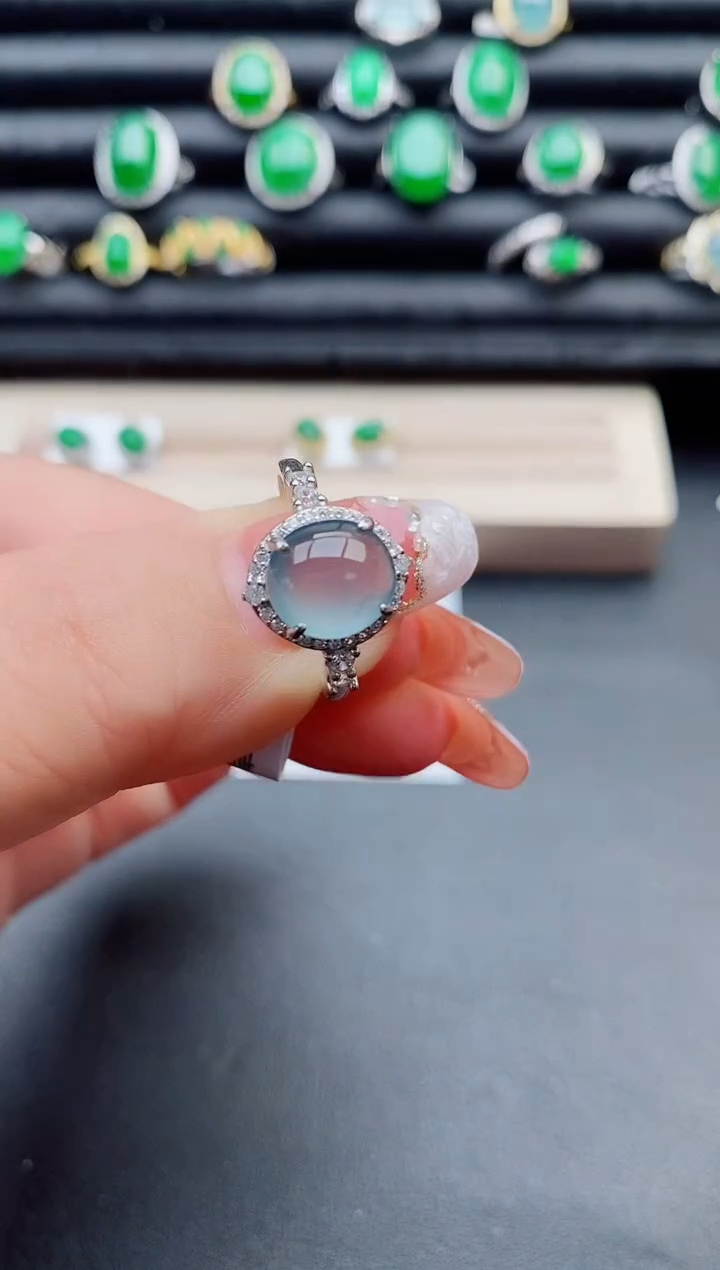 【闪购商品】翡翠戒指银S925镶嵌2112