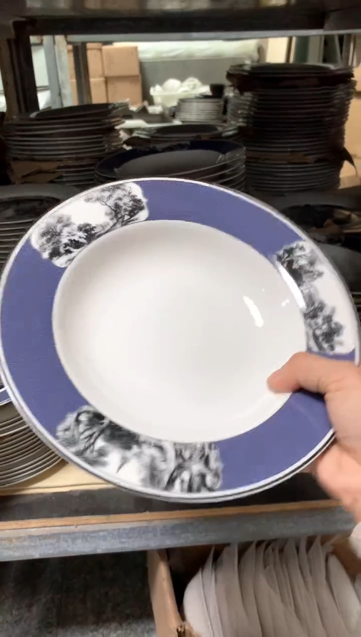 【闪购商品】瓷片陶瓷原单CC088餐具1个汤盘