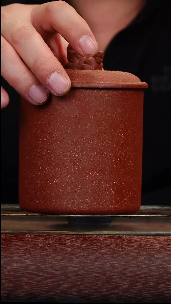 茶壶紫砂茶叶罐 降坡