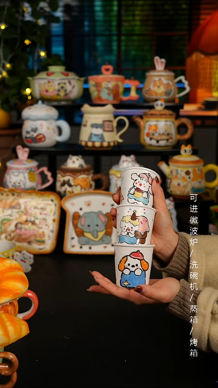 陶瓷便携款景德镇高温釉下彩创意瓷