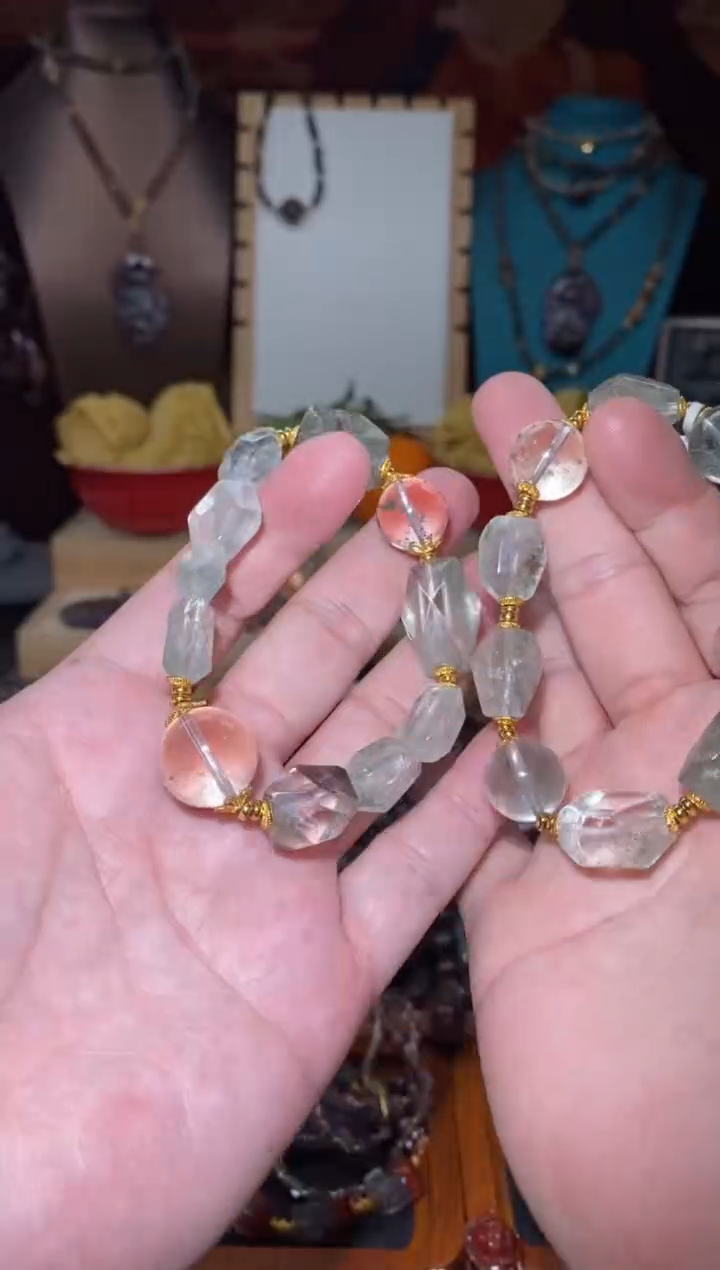 【闪购商品】水晶手串未镶嵌绿幽灵多样性发其一
