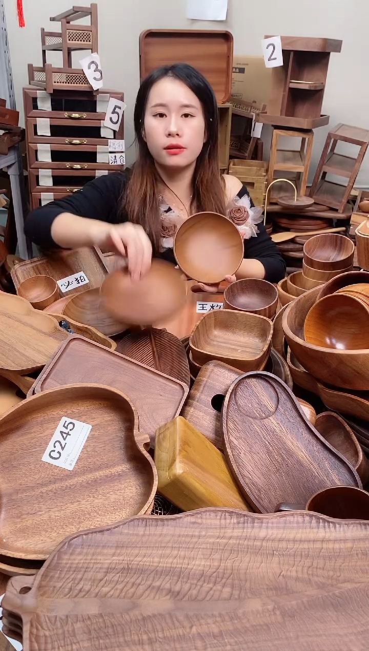 木   南美胡桃木深碟15*5cm 内销