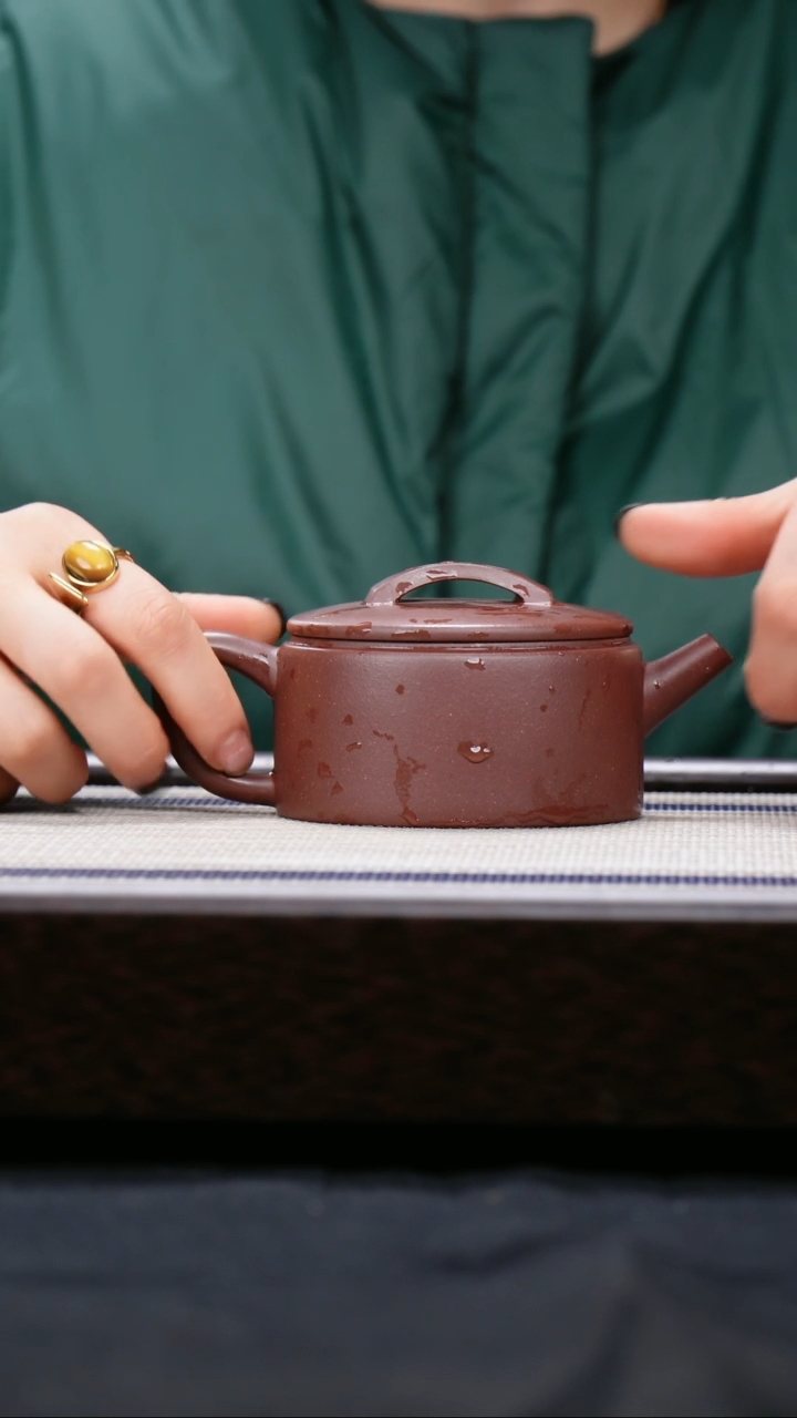 【闪购商品】紫砂茶壶三号井底槽青  汉瓦壶
