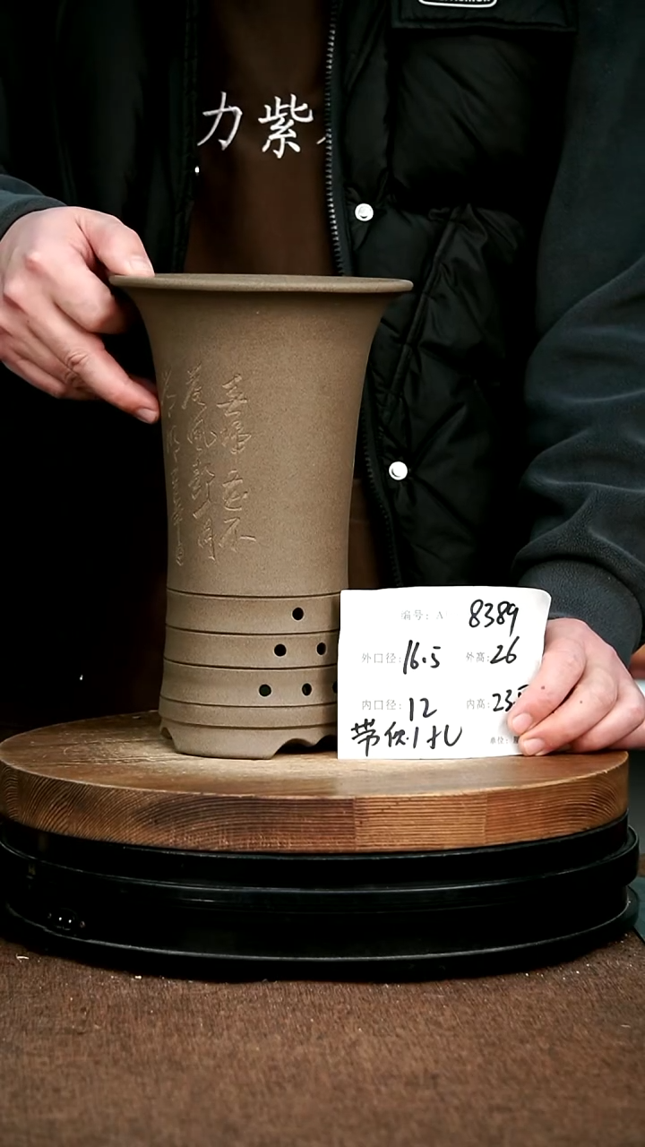 紫砂花盆花卉园艺8389