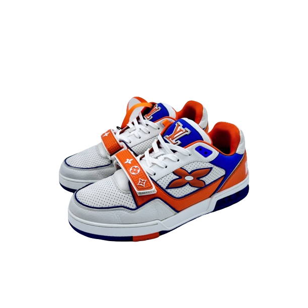 95新 LouisVuitton/路易威登 7.5码41.5码白蓝橙魔术贴98新vv1717