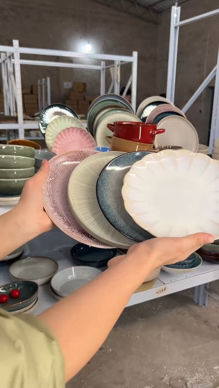 陶瓷外贸尾货瑕疵满20包邮X4  小盘8英寸