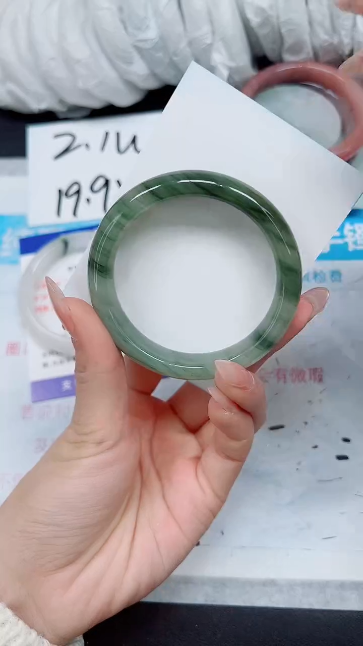 【闪购商品】石英质玉手镯未镶嵌A183-55/56/57