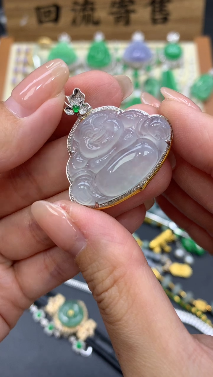 【闪购商品】翡翠颈饰18K金镶嵌125-中国好珍宝