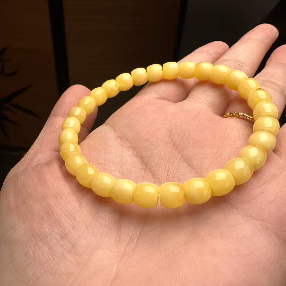 【上新了故宫】蜜蜡7mm直切单圈手串