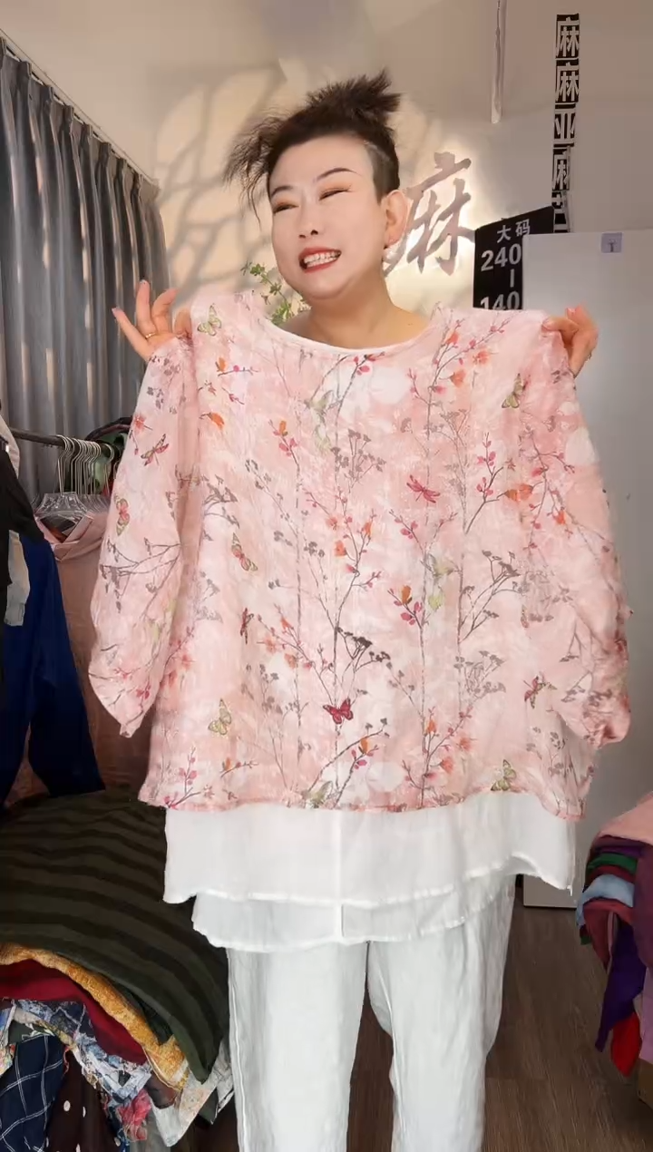 亚麻汉麻苎麻大码女装。