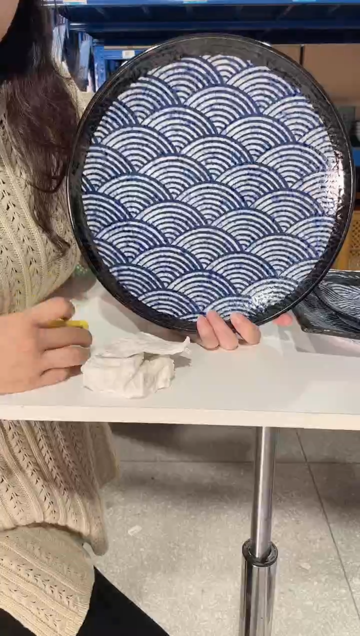 陶瓷青海波【1支】11.3英寸盘