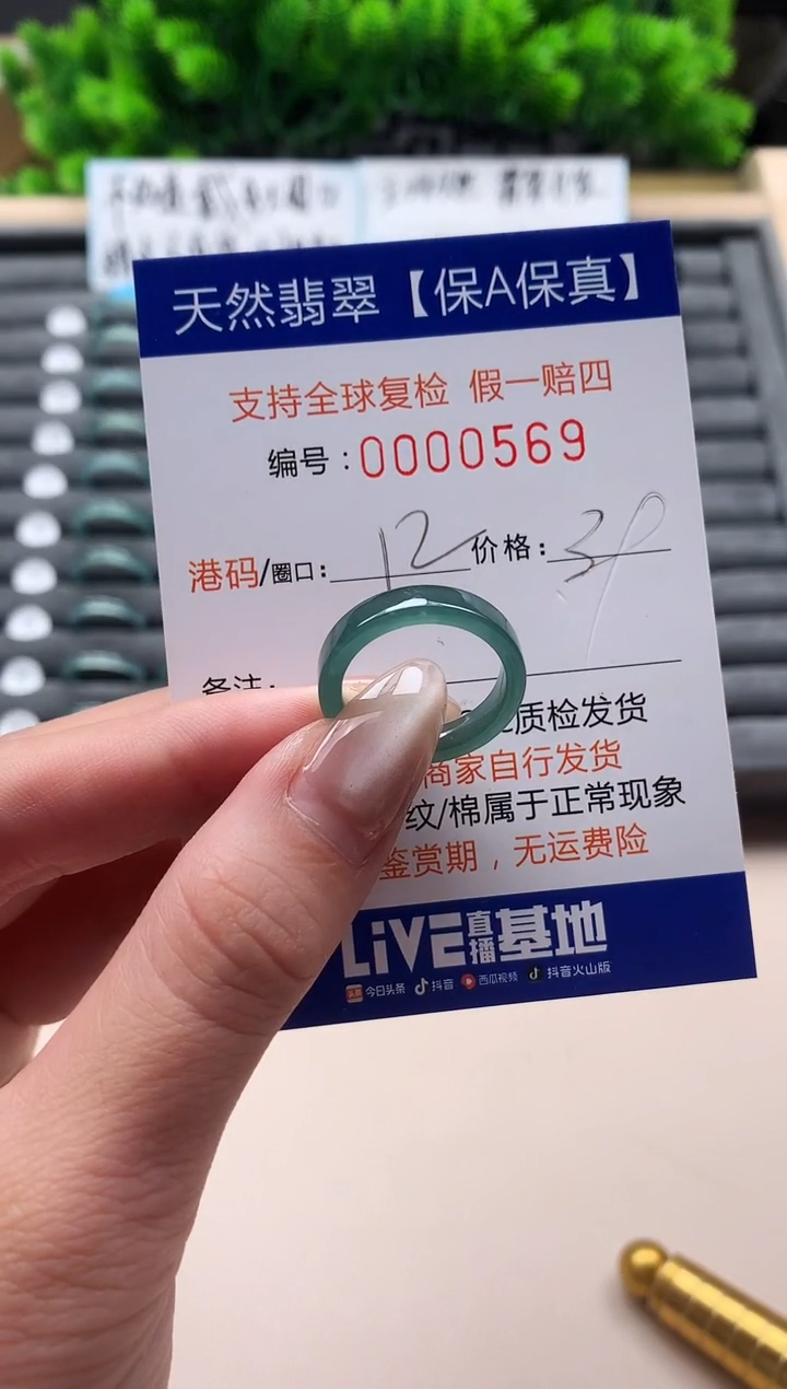 未镶嵌戒指翡翠天然  569
