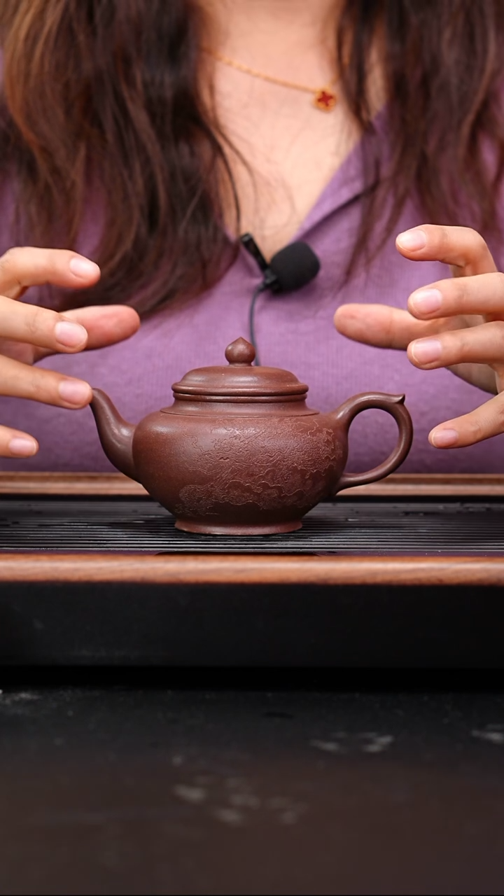 茶壶紫砂全手工底槽青笑樱刻绘龙240