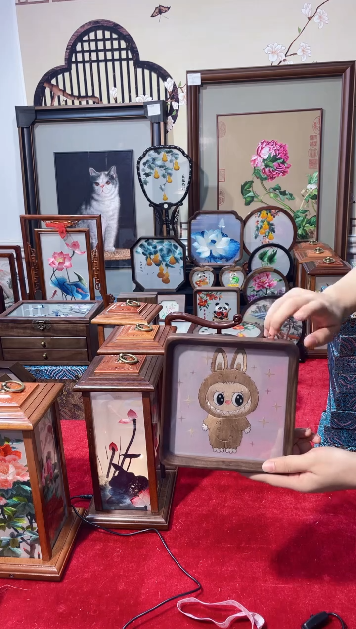 织绣精品苏绣手工刺绣，成品摆件8